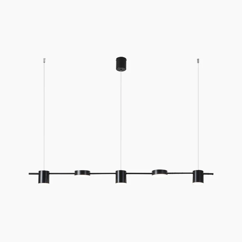 Chandelier Minimalist Linear Multi-Light Dimmable LED, Gold/Black