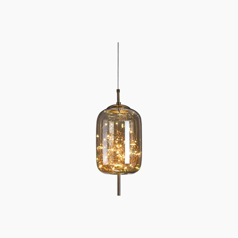 Pendant Light Nordic Glass, Starry Grey / Amber