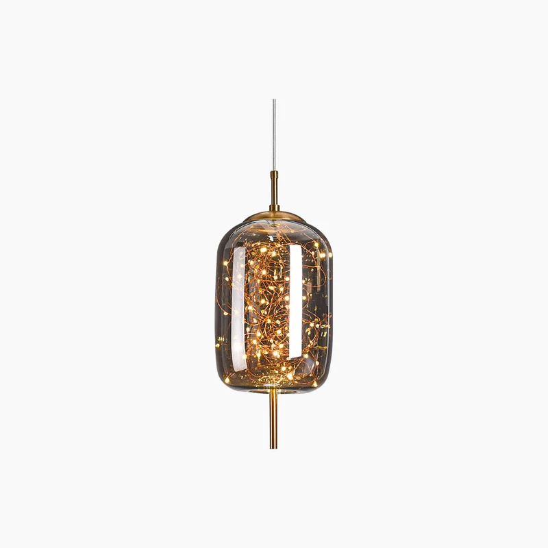 Pendant Light Nordic Glass, Starry Grey / Amber