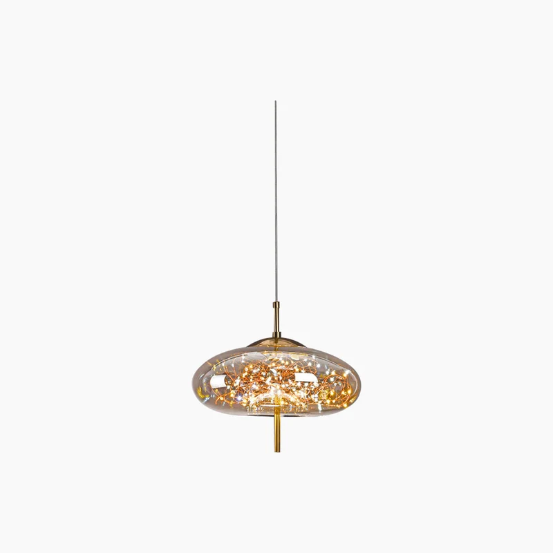 Pendant Light Nordic Glass, Starry Grey / Amber