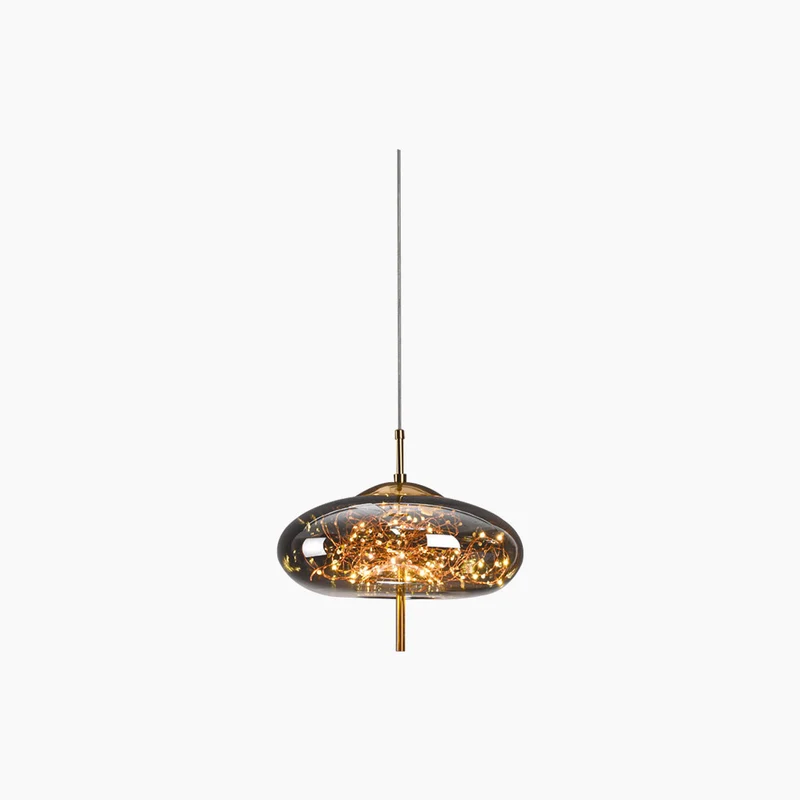 Pendant Light Nordic Glass, Starry Grey / Amber