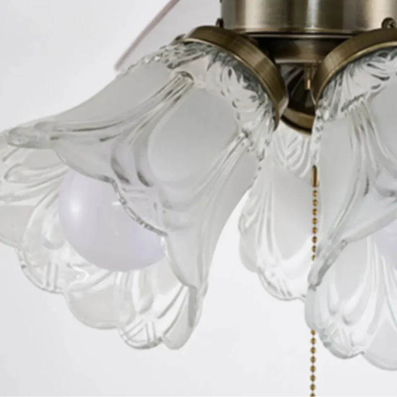 Leiser Vintage-Deckenventilator mit Licht und 5 Flügeln