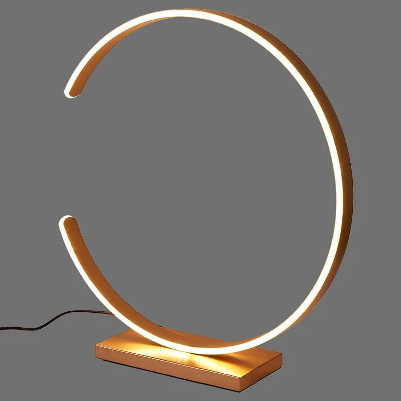 Goldene Metall-Tischlampe für Schlafzimmer – Arcenciel
