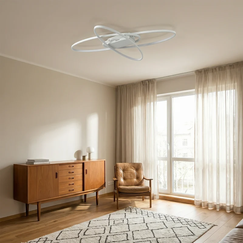 Moderne Deckenleuchte aus Aluminium für Wohnzimmer – Alunéa