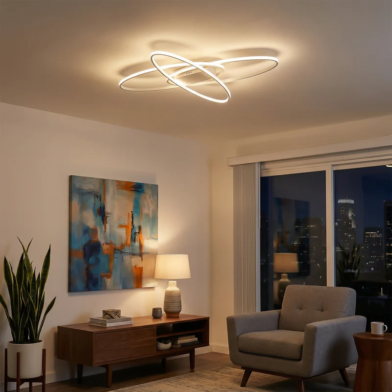 Moderne Deckenleuchte aus Aluminium für Wohnzimmer – Alunéa