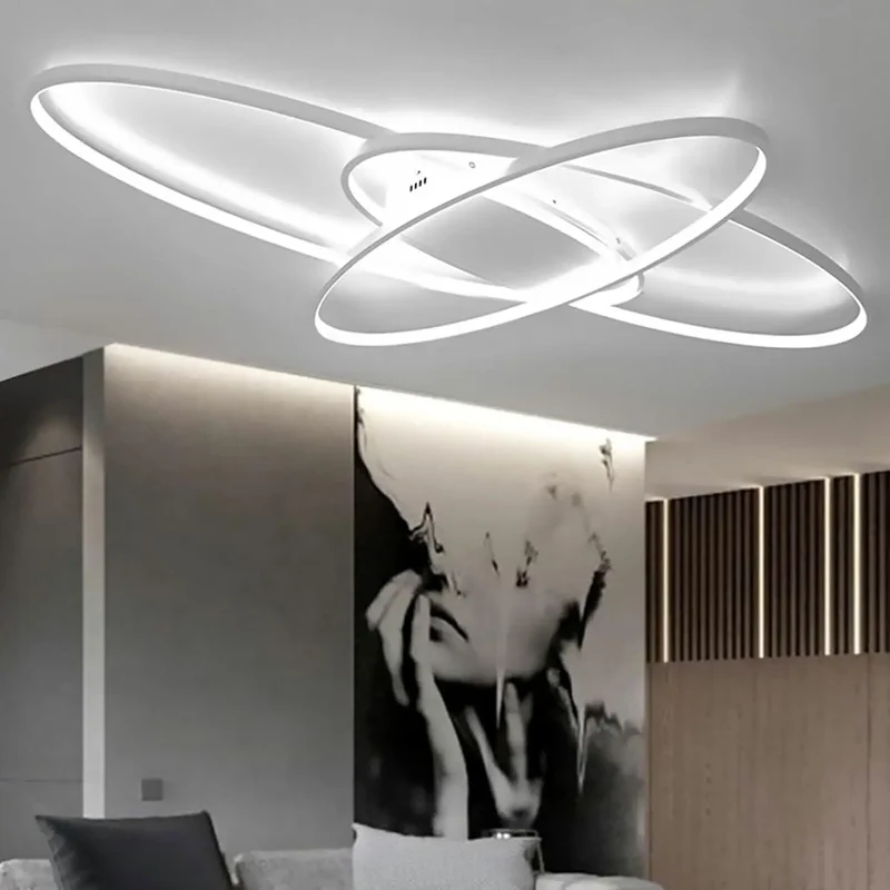 Moderne Deckenleuchte aus Aluminium für Wohnzimmer – Alunéa
