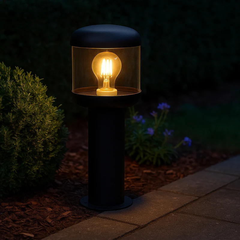 Stehende Außenlampe 35cm | E27 | Frina | Schwarz | Dimmbar