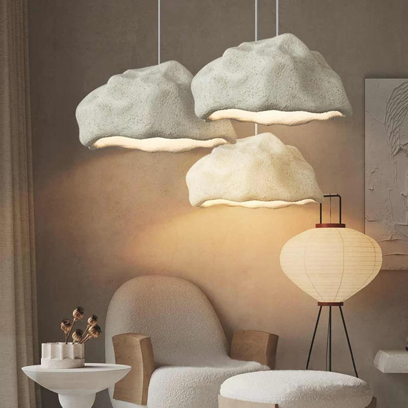 Pendant Light Japanese Wabi-Sabi Natural Rock, 4 Colors