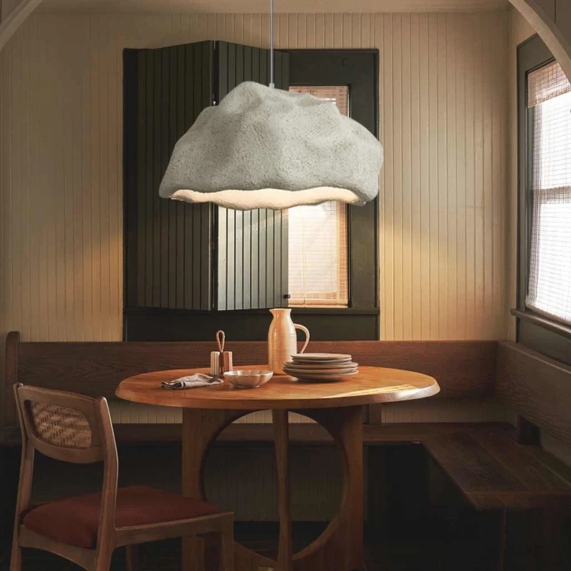 Pendant Light Japanese Wabi-Sabi Natural Rock, 4 Colors