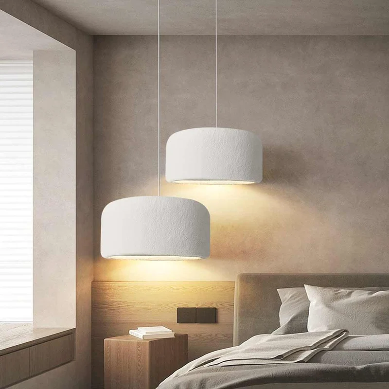 Pendant Light Minimalist Wabi-Sabi Round Drum, 3 Colors