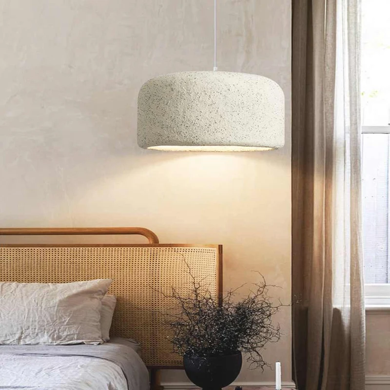 Pendant Light Minimalist Wabi-Sabi Round Drum, 3 Colors