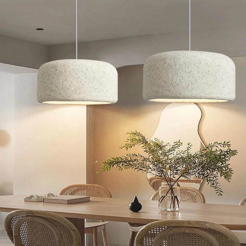 Pendant Light Minimalist Wabi-Sabi Round Drum, 3 Colors