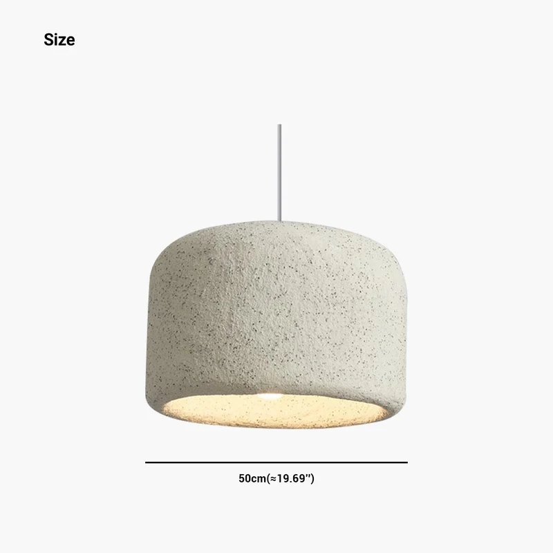 Pendant Light Minimalist Wabi-Sabi Round Drum, 3 Colors