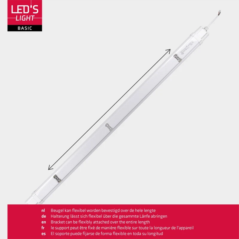 Feuchtraumleuchte LED 120cm 2-Pack IP65 18W 1900lm 4000K Neutralweiß - werkstattlampe, garagenlampe, kellerlampe, neonröhre, leuchtstoffröhre, kellerleuchte [Energieklasse F] - LED's Light