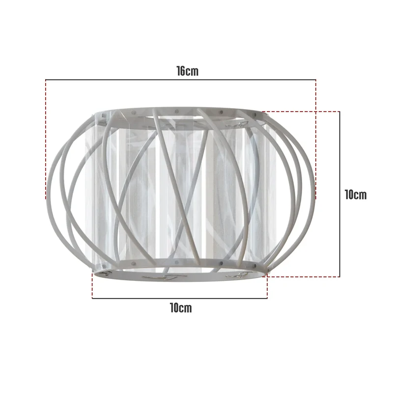 Moderner Kristall Glas Lampenschirm Metallkäfig | Ø 16 cm | E27 ~3438