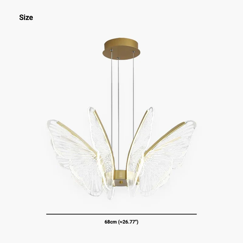 Chandelier Modern Luxury Elegant Acrylic, Butterfly/Leaf
