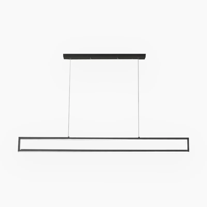 Pendant Light LED Modern Minimalist Linear Rectangle, Black