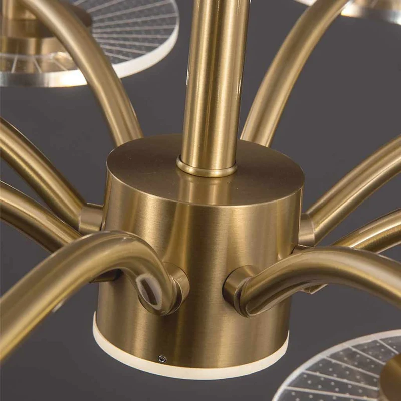 Chandelier Luxury Modern LED Lotus Flower Semi Flush Mount, Acrylic