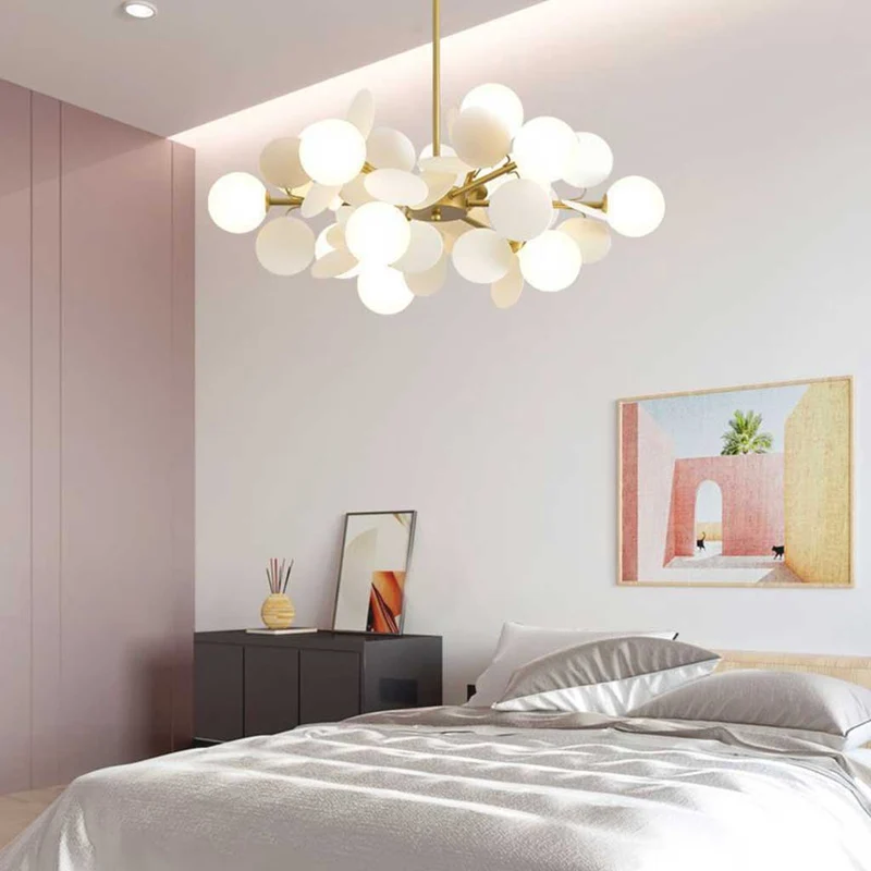 Chandelier Modern Artistic Opal Colorful Branch