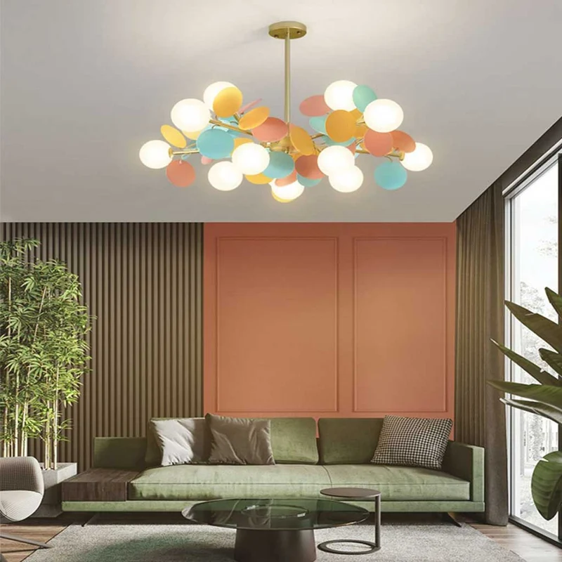 Chandelier Modern Artistic Opal Colorful Branch