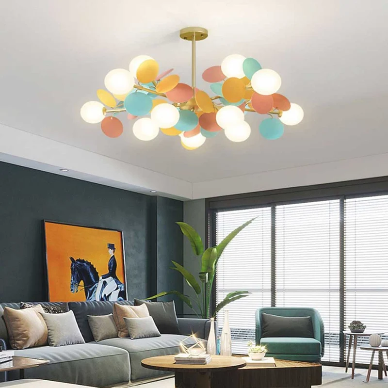 Chandelier Modern Artistic Opal Colorful Branch