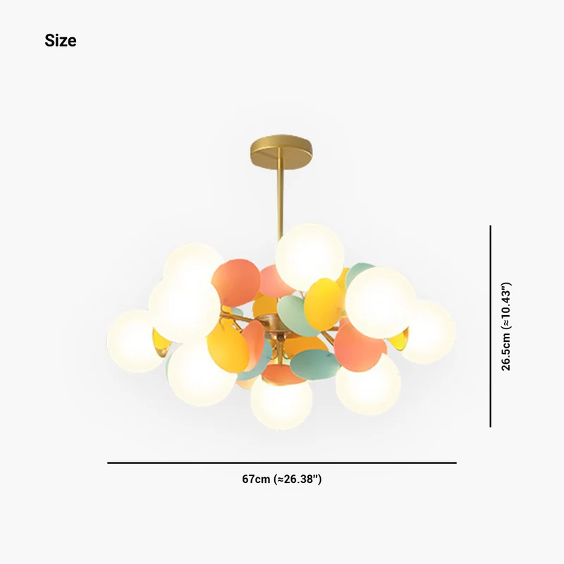 Chandelier Modern Artistic Opal Colorful Branch