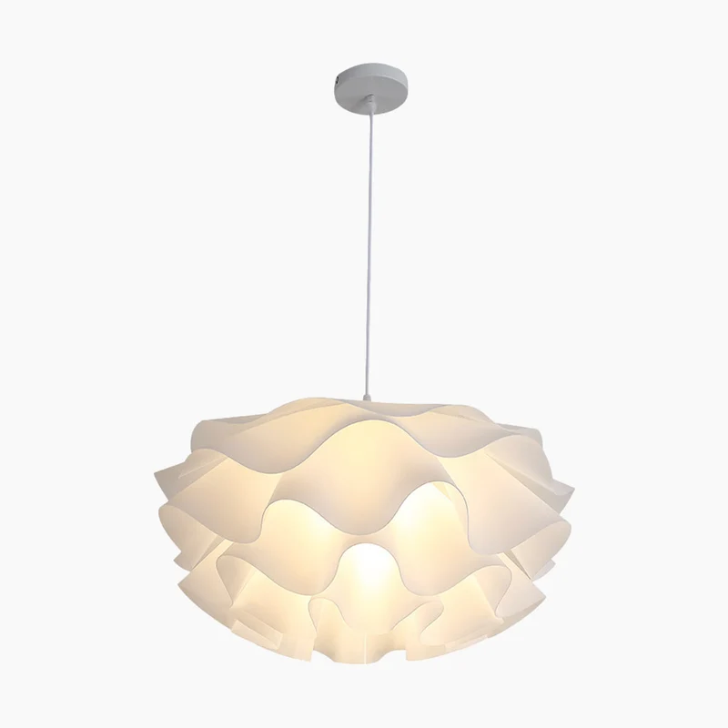 Chandelier Pendant Light Modern Elegant Acrylic Lotus Flower, White
