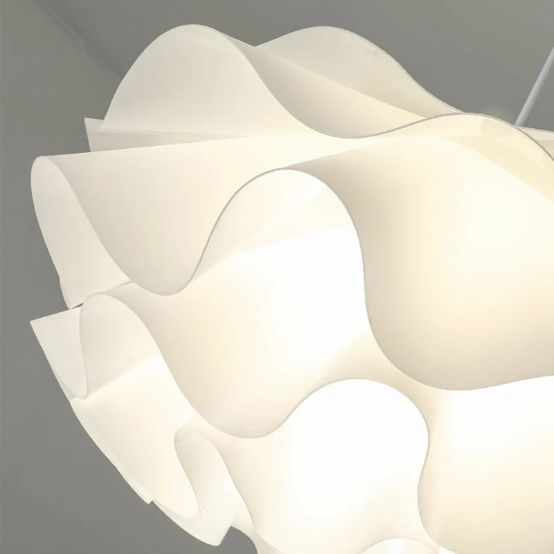 Chandelier Pendant Light Modern Elegant Acrylic Lotus Flower, White