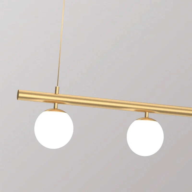 Pendant Light Linear Modern Multi-Bulb, Black/Gold