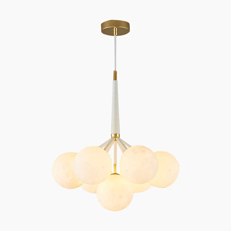 Chandelier Ceiling Light Fixture Bubble Nordic 3D Printed Moon