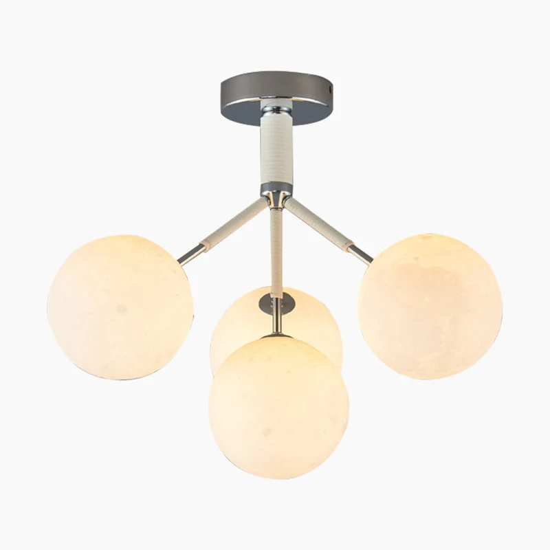 Chandelier Ceiling Light Fixture Bubble Nordic 3D Printed Moon