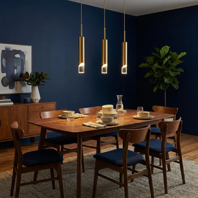 Gold-Aluminium-Pendelleuchte mit modernem LED-Design – Innicio
