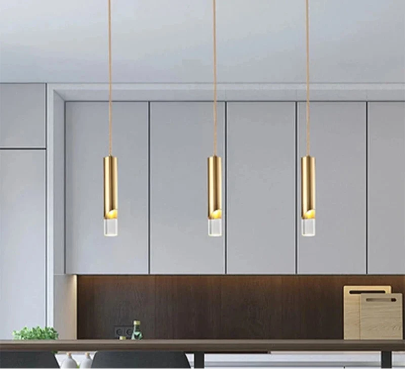 Gold-Aluminium-Pendelleuchte mit modernem LED-Design – Innicio