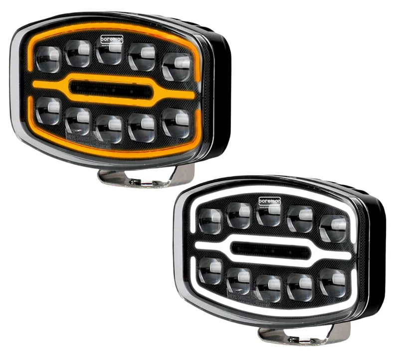 Boreman Polaris LED-Fernscheinwerfer mit bernsteinfarbenem/klarem Positionslicht