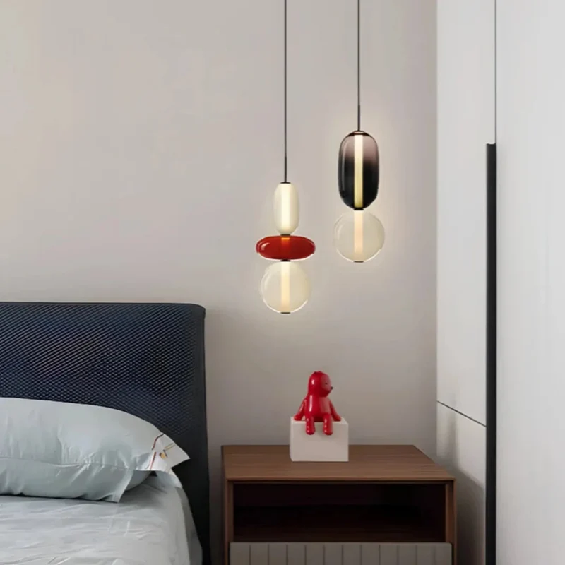 Skandinavische Pendelleuchte aus Glas fürs Schlafzimmer