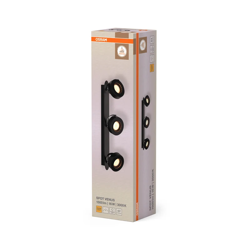 OSRAM DECOR SPOT VENUS Deckenleuchte, 16W, 650lm, schwarz