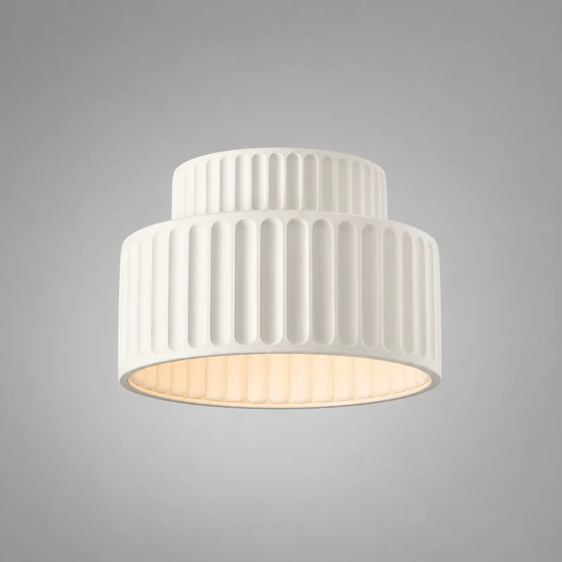 Minimalistische Deckenleuchte Creme für Schlafzimmer – Crealuxa
