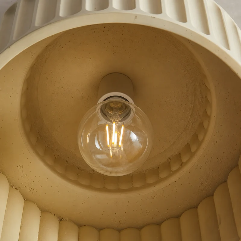 Minimalistische Deckenleuchte Creme für Schlafzimmer – Crealuxa