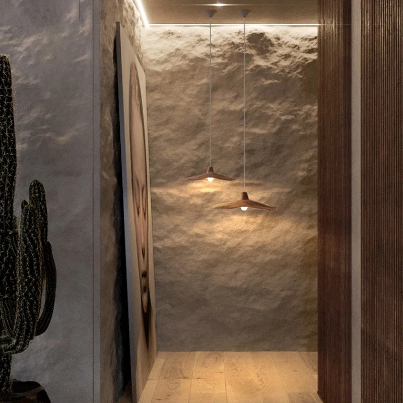 Wabi-Sabi Hängeleuchte aus Harz für Wohnzimmer und Schlafzimmer – Mélithos
