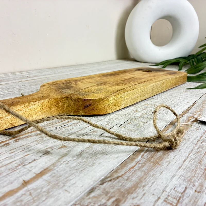 Holzbrett Mangoholz 50cm Servierbrett Herz Dekobrett Schneidebrett Rustikal