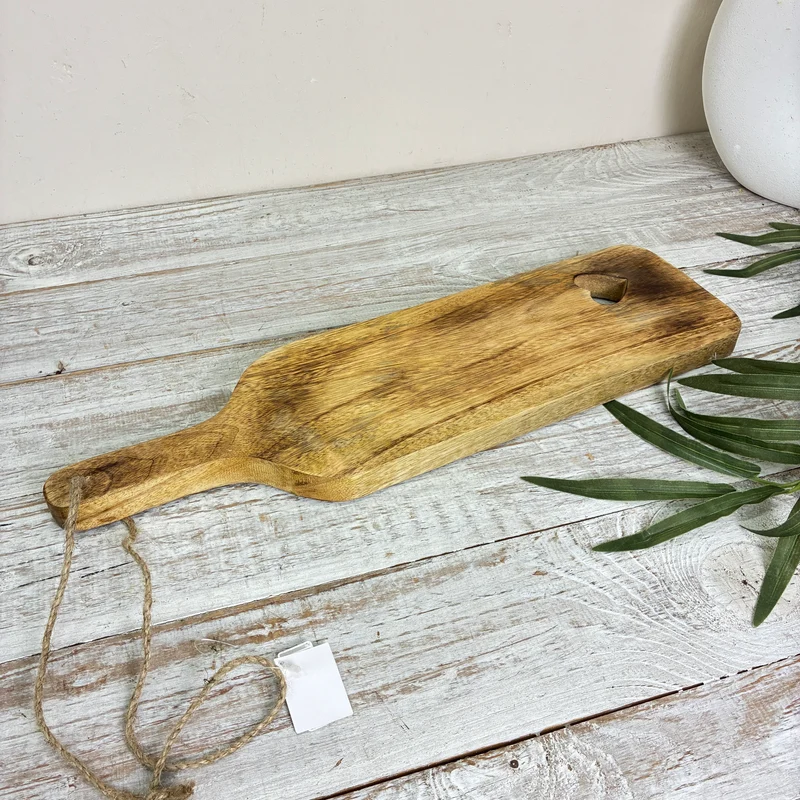 Holzbrett Mangoholz 50cm Servierbrett Herz Dekobrett Schneidebrett Rustikal