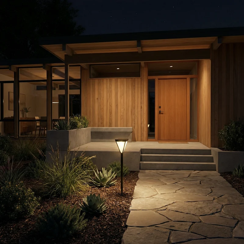 LED-Außenlampe aus schwarzem Metall, modernes Design – Oranys