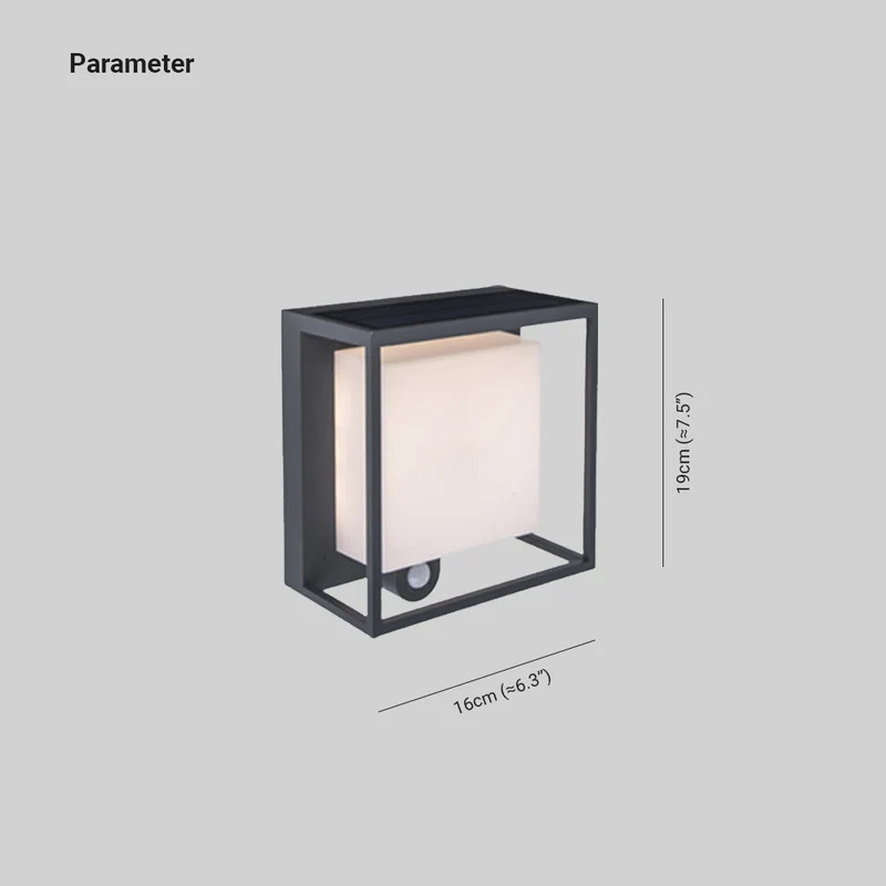 Moderne Solar-Wandleuchte aus Acryl – Célestron