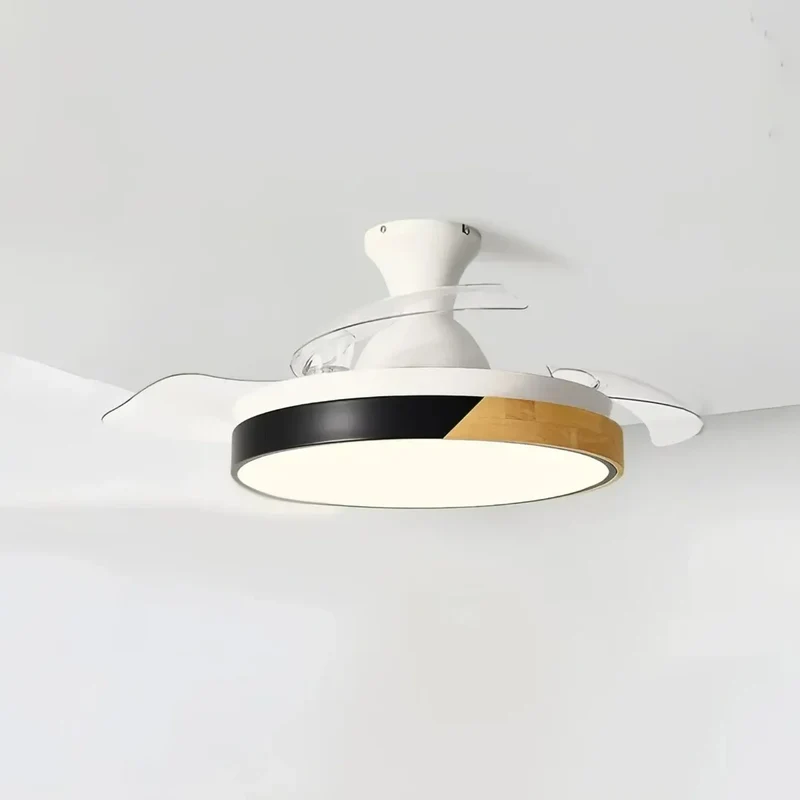 Leiser Deckenventilator mit LED-Licht und Fernbedienung im skandinavischen Design