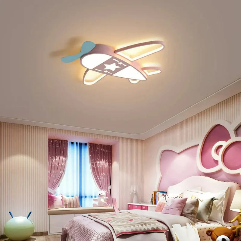 LED Kinderzimmer-Deckenleuchte im Flugzeugdesign
