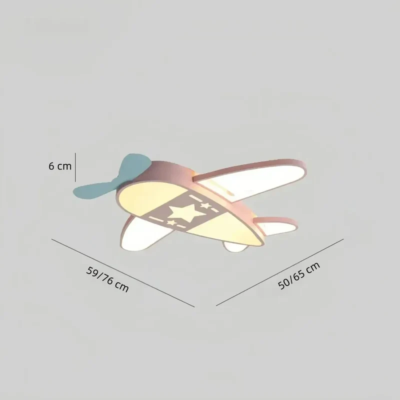 LED Kinderzimmer-Deckenleuchte im Flugzeugdesign