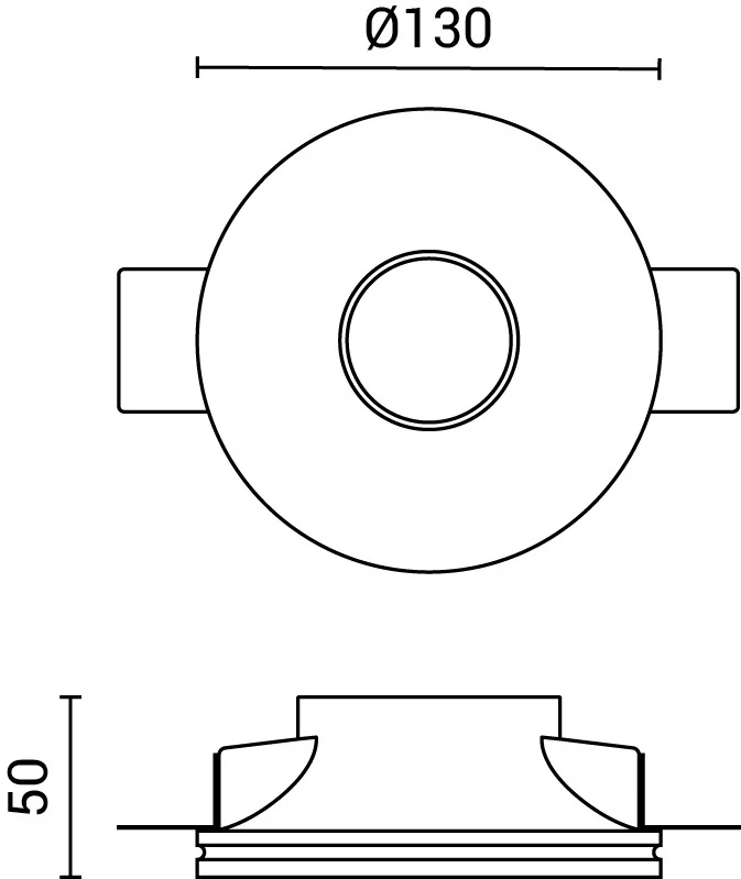 Deckeneinbaustrahler | Trimless | Ø130MM | Weiß