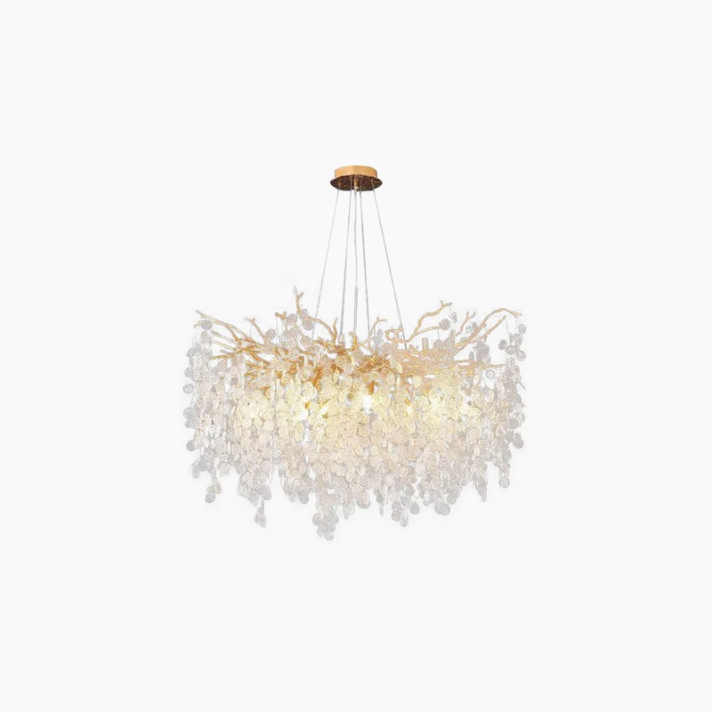 Chandelier Luxury Decorative Glass Branch, Gold