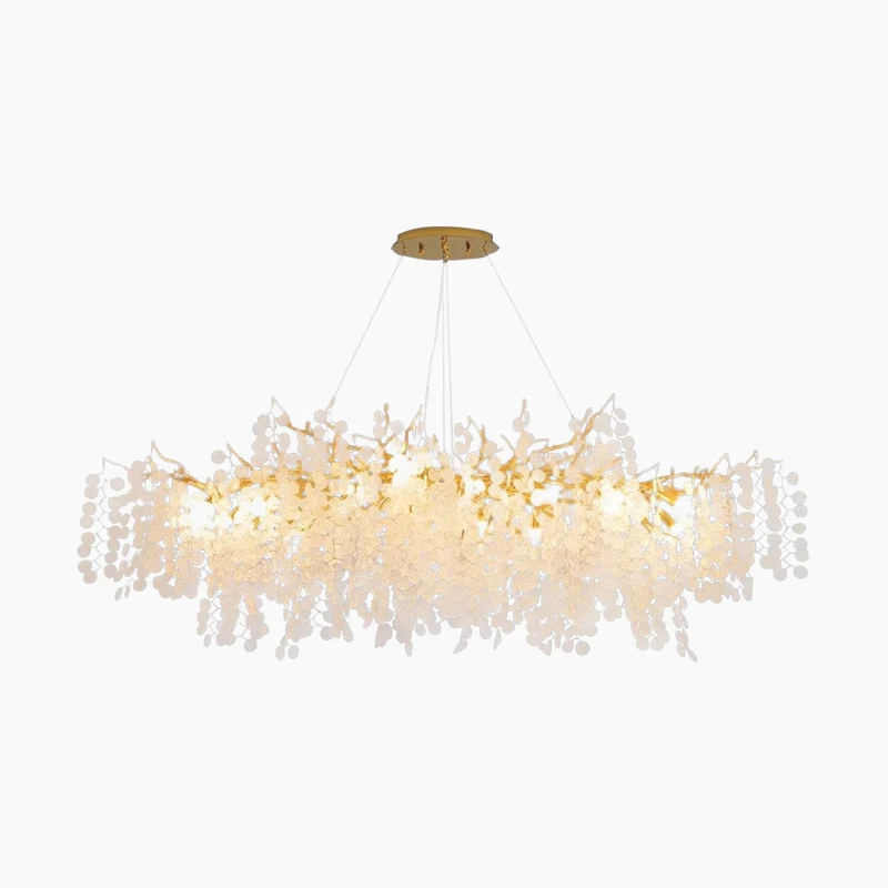 Chandelier Luxury Decorative Glass Branch, Gold