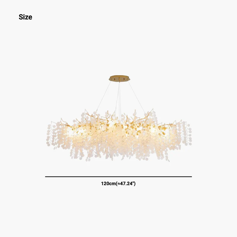 Chandelier Luxury Decorative Glass Branch, Gold